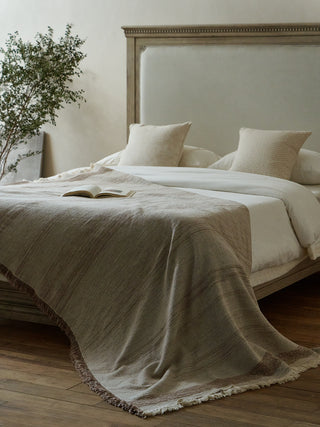 AVA.Home リネンコットン マルチカバー 245×250cm | ベッドカバー ソファカバー ブランケット 5WAY