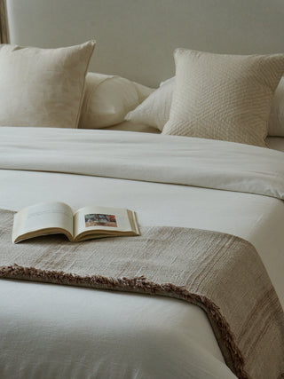 AVA.Home リネンコットン マルチカバー 245×250cm | ベッドカバー ソファカバー ブランケット 5WAY