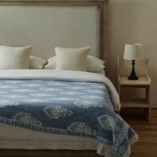 AVA.Home リネンコットン マルチカバー 245×250cm | ベッドカバー ソファカバー ブランケット 5WAY