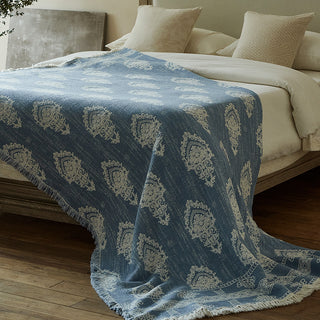 AVA.Home リネンコットン マルチカバー 245×250cm | ベッドカバー ソファカバー ブランケット 5WAY