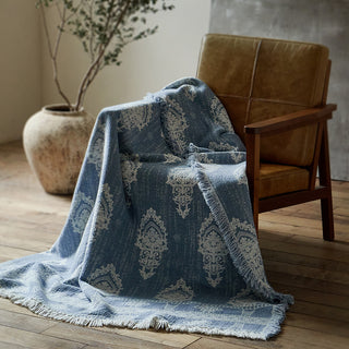 AVA.Home リネンコットン マルチカバー 245×250cm | ベッドカバー ソファカバー ブランケット 5WAY