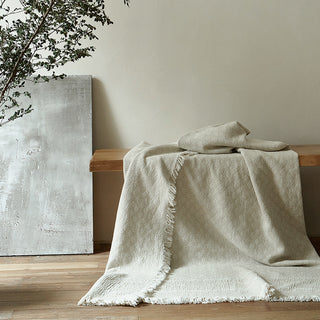 AVA.Home リネンコットン マルチカバー 245×250cm | ベッドカバー ソファカバー ブランケット 5WAY