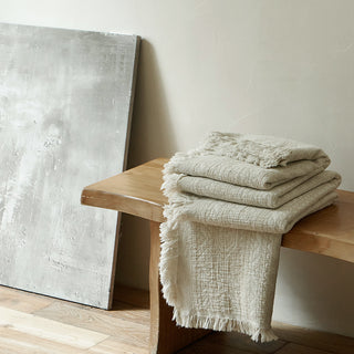 AVA.Home リネンコットン マルチカバー 245×250cm | ベッドカバー ソファカバー ブランケット 5WAY