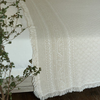 AVA.Home リネンコットン マルチカバー 245×250cm | ベッドカバー ソファカバー ブランケット 5WAY