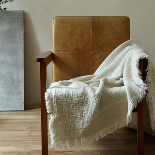 AVA.Home リネンコットン マルチカバー 245×250cm | ベッドカバー ソファカバー ブランケット 5WAY