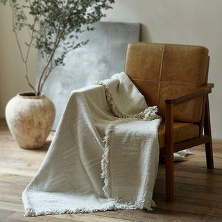 AVA.Home リネンコットン マルチカバー 245×250cm | ベッドカバー ソファカバー ブランケット 5WAY