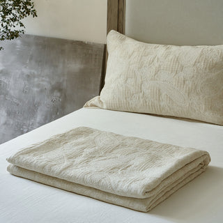 AVA.Home 三層コットンリネン ベッドカバー 3点セット