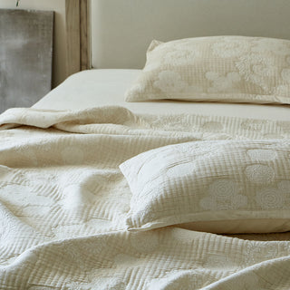 AVA.Home 三層コットンリネン ベッドカバー 3点セット