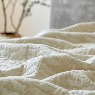 AVA.Home 三層コットンリネン ベッドカバー 3点セット