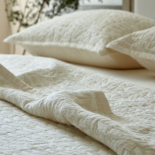 AVA.Home 三層コットンリネン ベッドカバー 3点セット