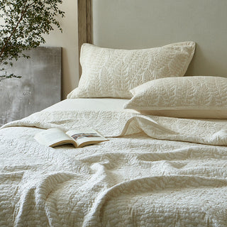 AVA.Home 三層コットンリネン ベッドカバー 3点セット