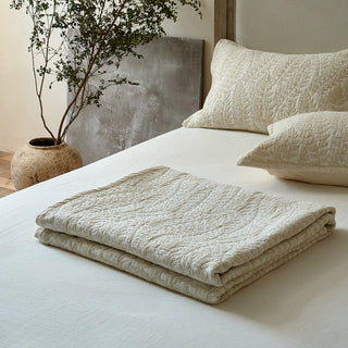 AVA.Home 三層コットンリネン ベッドカバー 3点セット