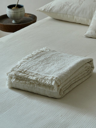 AVA.Home リネンコットン マルチカバー 245×250cm | ベッドカバー ソファカバー ブランケット 5WAY