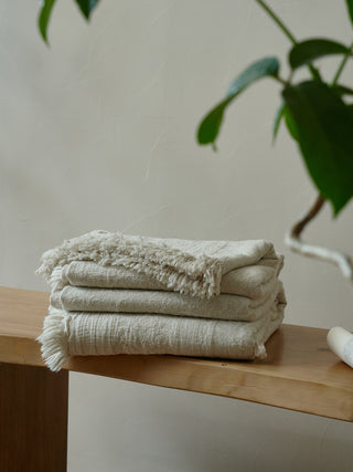 AVA.Home リネンコットン マルチカバー 245×250cm | ベッドカバー ソファカバー ブランケット 5WAY