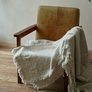 AVA.Home リネンコットン マルチカバー 245×250cm | ベッドカバー ソファカバー ブランケット 5WAY