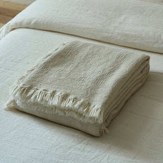 AVA.Home リネンコットン マルチカバー 245×250cm | ベッドカバー ソファカバー ブランケット 5WAY