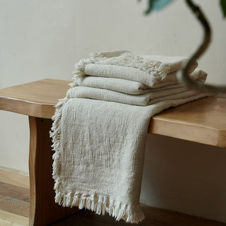 AVA.Home リネンコットン マルチカバー 245×250cm | ベッドカバー ソファカバー ブランケット 5WAY