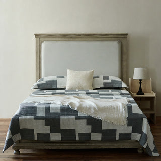 AVA.Home ジオメトリック コットンブランケット 3層構造 マルチカバー