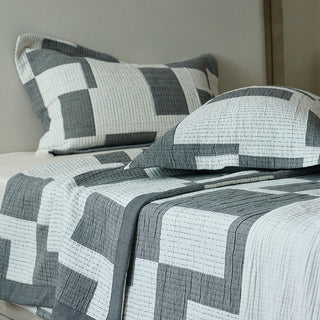 AVA.Home ジオメトリック コットンブランケット 3層構造 マルチカバー