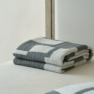 AVA.Home ジオメトリック コットンブランケット 3層構造 マルチカバー