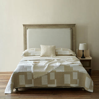 AVA.Home ジオメトリック コットンブランケット 3層構造 マルチカバー