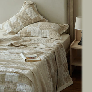 AVA.Home ジオメトリック コットンブランケット 3層構造 マルチカバー