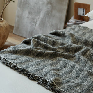 AVA.Home リネンコットン マルチカバー 245×250cm | ベッドカバー ソファカバー ブランケット 5WAY