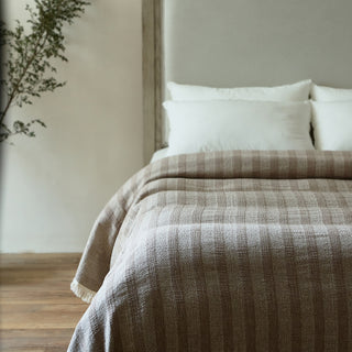 AVA.Home リネンコットン マルチカバー 245×250cm | ベッドカバー ソファカバー ブランケット 5WAY