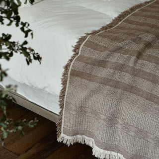 AVA.Home リネンコットン マルチカバー 245×250cm | ベッドカバー ソファカバー ブランケット 5WAY