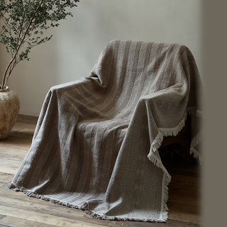 AVA.Home リネンコットン マルチカバー 245×250cm | ベッドカバー ソファカバー ブランケット 5WAY