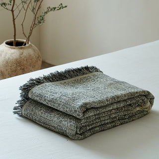 AVA.Home リネンコットン マルチカバー 245×250cm | ベッドカバー ソファカバー ブランケット 5WAY