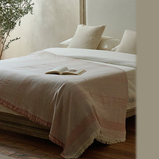 AVA.Home リネンコットン マルチカバー 245×250cm | ベッドカバー ソファカバー ブランケット 5WAY