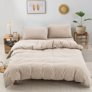 AVA.Home オーガニックコットン 掛け布団カバー 洗いざらし 綿100% 防ダニ加工