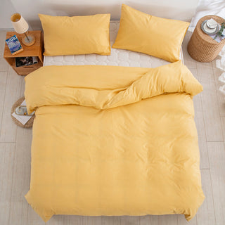 AVA.Home オーガニックコットン 掛け布団カバー 洗いざらし 綿100% 防ダニ加工