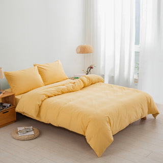 AVA.Home オーガニックコットン 掛け布団カバー 洗いざらし 綿100% 防ダニ加工