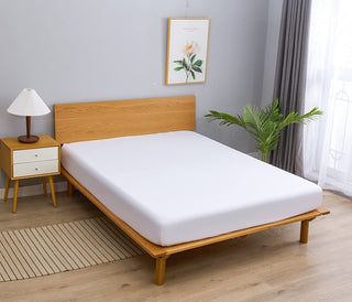 AVA.Home ボックスシーツ 綿100% 210×30cm 防ダニ 抗菌防臭 高密度織り