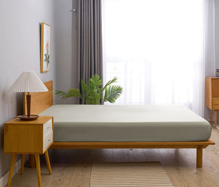 AVA.Home ボックスシーツ 綿100% 210×30cm 防ダニ 抗菌防臭 高密度織り